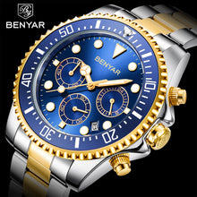 Load image into Gallery viewer, BENYAR 2020 Mens Casual Sport Watch Top Brand Luxury Army Military Mens Wrist Watch stainless steel Clock Relogio Masculino - Home Garden 01