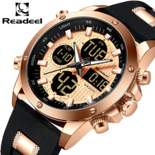 Load image into Gallery viewer, Mens Watches Top Brand Luxury Chronograph Gold Men Watch Quatz Digital Led Sport Watch Men Male Clock Man Waterproof Wristwatch - Home Garden 01