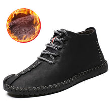 Load image into Gallery viewer, 2019 Winter Shoes Men Warm Boots Men Fur High Quality Split Leather Wterproof Ankle Snow Boots Lace-Up Comfortable New Big size - Home Garden 01